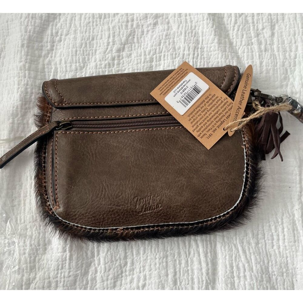 Tony Lama Western Brindle Cowhide Hair Wristlet Wallet NEW NWT - Picture 3 of 5